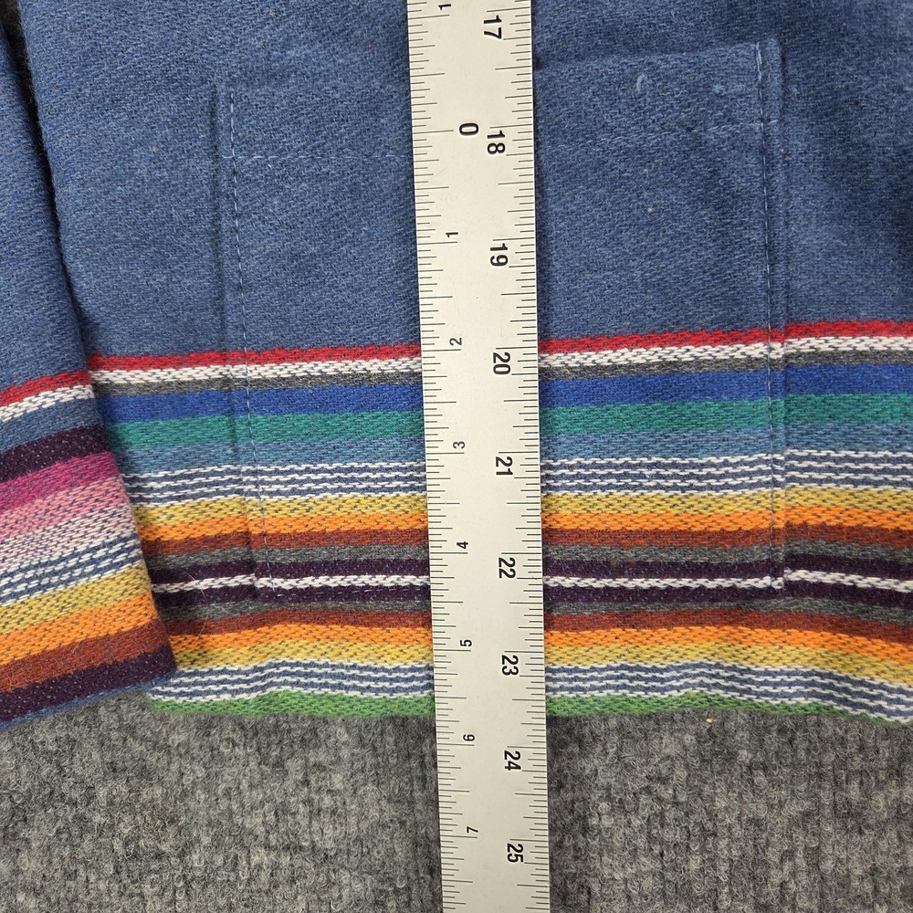 Silverado Jacket Womens Medium Multicolor Striped Western Wool Blend Serape - Picture 6 of 10